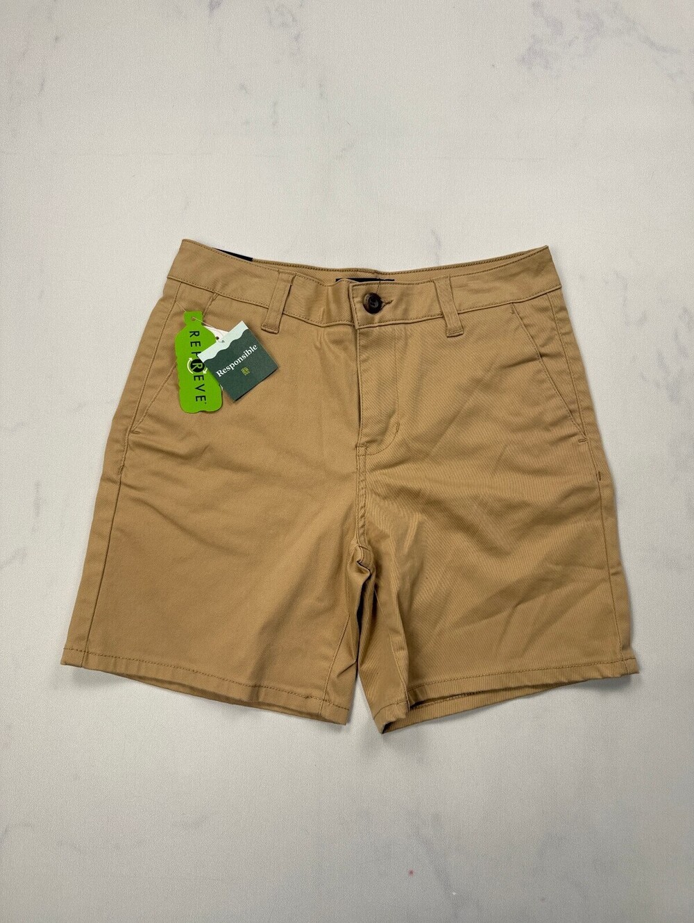 Rsq Chino Shorts Bermuda Tan Modern Straight Leg - Boys 14